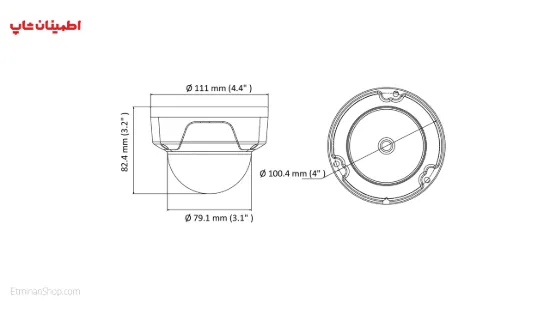 تصویر  دوربین هایلوک 4 مگ آی پی مدل  HILOOK IPC-D140H