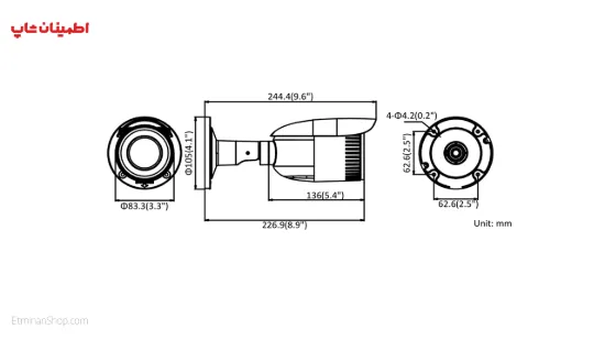 تصویر  دوربین هایلوک 4 مگ آی پی مدل   HILOOK IPC-B640H-Z
