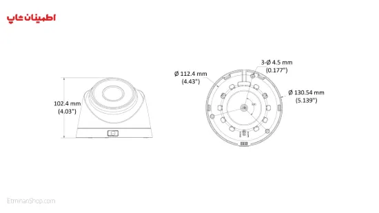 تصویر  دوربین هایلوک 2 مگ آی پی مدل  HILOOK IPC-T620-Z