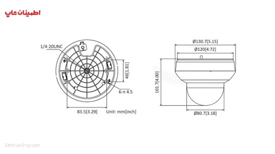 تصویر  دوربین هایلوک 4 مگ آی پی مدل   HILOOK IP PTZ-N2404I-DE3