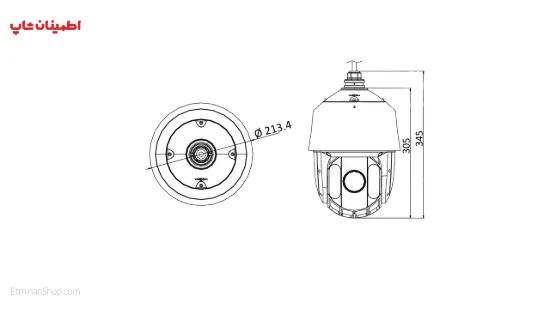 تصویر  دوربین هایلوک 2 مگ آی پی مدل  HILOOK IP PTZ-N5225I-AE