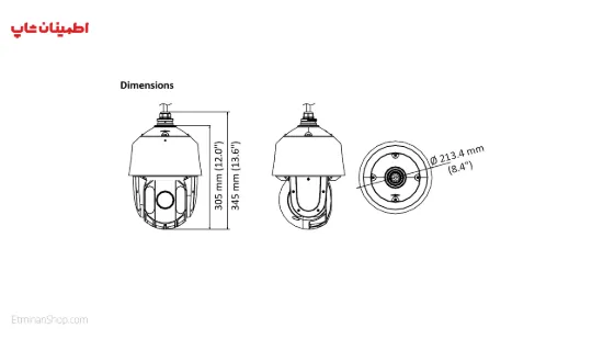 تصویر  دوربین هایلوک 2 مگ توربو مدل  HILOOK TURBO PTZ-T5225I-A