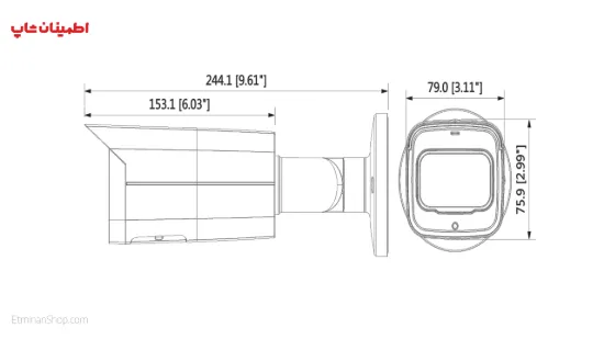 تصویر  دوربین بولت آی پی  DAHUA__DH-IPC-HFW4631TP-ASE