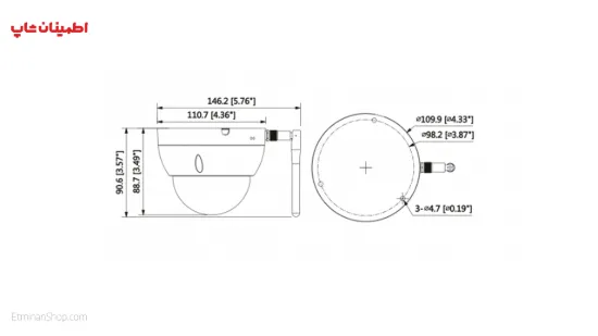تصویر  دوربین دام آی پی DAHUA__DH-IPC-HDBW1320EP-W