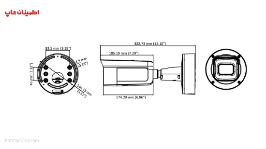 تصویر  دوربین هایک ویژن 6 مگاپیکسلی آی پی مدل  HIKVISION IP DS-2CD2663G0-IZS