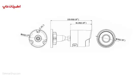 تصویر  دوربین هایک ویژن 4 مگاپیکسلی آی پی مدل  HIKVISION IP DS-2CD2043G0-I