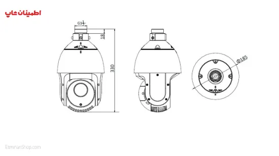تصویر  دوربین هایک ویژن 2 مگاپیکسلی آی پی مدل  HIKVISION IP DS-2DE5220IW-AE