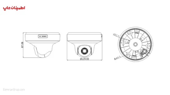 تصویر  دوربین هایک ویژن 5 مگاپیکسلی آی پی مدل  HIKVISION IP DS-2CD2F52F-IS