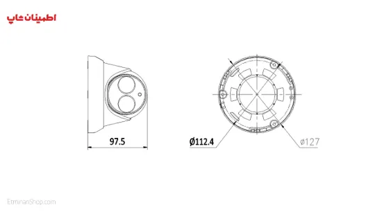 تصویر  دوربین هایک ویژن 5 مگاپیکسلی آی پی مدل  HIKVISION IP DS-2CD2352-I