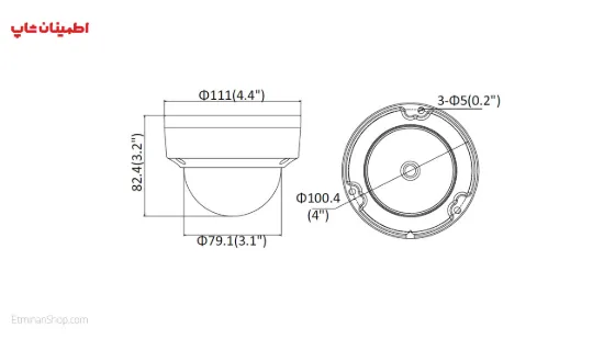 تصویر  دوربین هایک ویژن 2 مگاپیکسلی آی پی مدل HIKVISION IP DS-2CD2123G0-IS