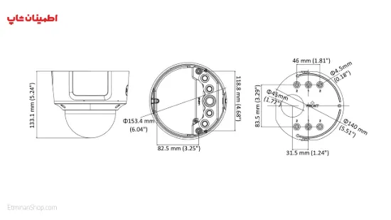 تصویر  دوربین هایک ویژن 8 مگاپیکسلی آی پی مدل  HIKVISION IP DS-2CD2783G0-IZS