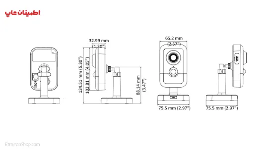 تصویر  دوربین هایک ویژن 4 مگاپیکسلی آی پی مدل HIKVISION IP DS-2CD2443G0-IW