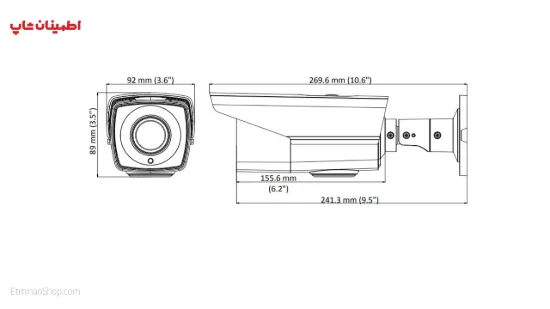 تصویر  دوربین هایک ویژن 2 مگاپیکسلی توربو مدل HikVision TURBO DS-2CE16D0T-VFIR3E