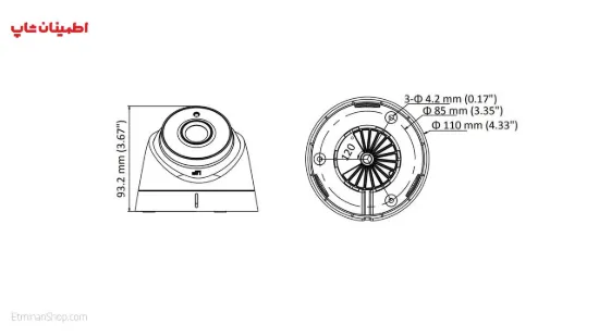 تصویر  دوربین هایک ویژن 2 مگاپیکسلی توربو مدل HikVision TURBO DS-2CE56D8T-IT1E
