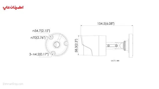 تصویر  دوربین هایک ویژن 1 مگاپیکسلی  توربو مدل HIKVISION TURBO DS-2CE16C0T-IRP