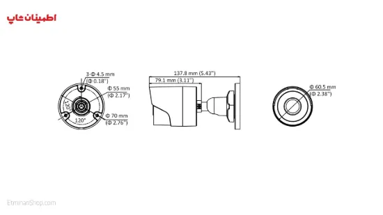 تصویر  دوربین هایک ویژن 2 مگاپیکسلی  توربو مدل HIKVISION TURBO DS-2CE16D0T-IRF