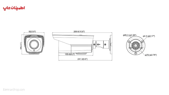 تصویر  دوربین هایک ویژن 3 مگاپیکسلی توربو مدل HIKVISION TURBO DS-2CE16F7T-IT3Z