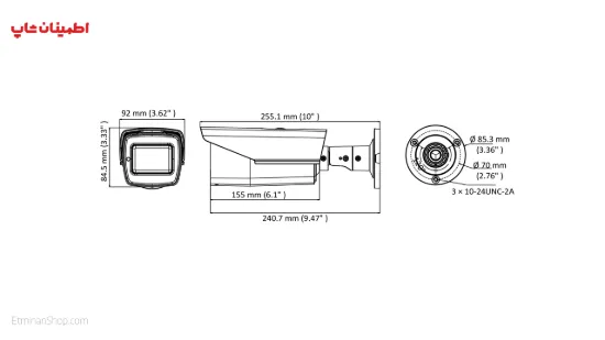 تصویر  دوربین هایک ویژن 5 مگاپیکسلی توربو مدل HIKVISION TURBO DS-2CE16H0T-IT3ZF