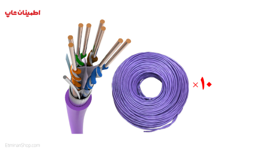 تصویر  پکیج 10 حلقه ای کابل شبکه PFC UTP CAT6