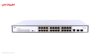 تصویر  سوییچ 27 پورت تی جی نت TG-net SWITCH P2026M-24PoE-450W
