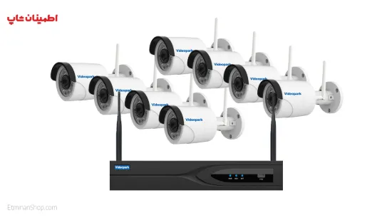 تصویر  پکیج دوربین 8 کانال 2 مگ بی سیم ویدیوپارک 8CH Wifi NVR Kit videopark