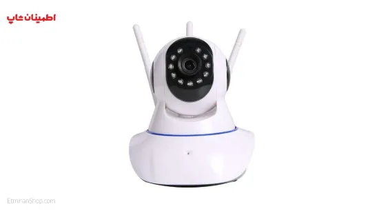 تصویر  دوربین وای فای بیبی کم (عروسکی) چرخشی سه آنتن رم خور مدل V380