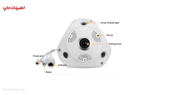 تصویر  دوربین آی پی 2 مگاپیکسل چشم ماهی 360 درجه (Fisheye) مدل VRP-IPX 