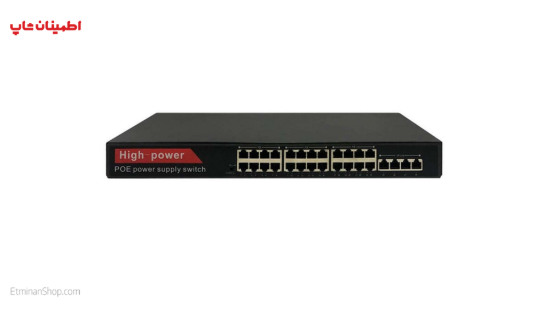تصویر  سوییچ 24 پورت سیماران مدل SWITCH SM-LB244P  POE100/UP1000
