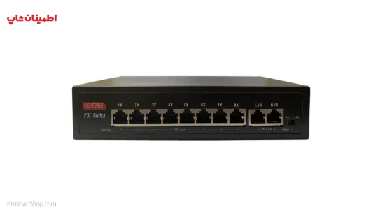 تصویر  سوییچ 8 پورت سیماران مدل SWITCH SM-LA82P  POE100/UP100